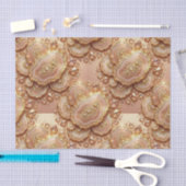 Luxe Decoupage | Roze Goud + Goud Agate Geode Tissuepapier (Craft)
