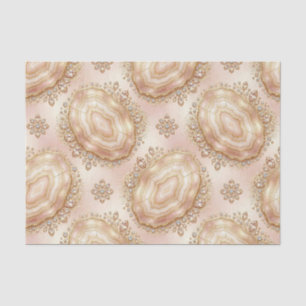 Luxe Decoupage Roze Goud + Goud Agate Geode Tissuepapier