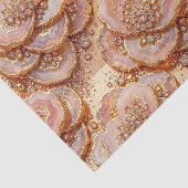 Luxe Decoupage | Roze Goud + Goud Agate Geode Tissuepapier (Detail)