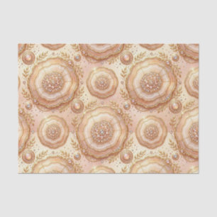 Luxe Decoupage Roze Goud + Goud Agate Geode Tissuepapier