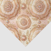 Luxe Decoupage | Roze Goud + Goud Agate Geode Tissuepapier (Detail)