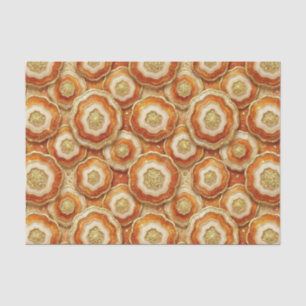 Luxe Decoupage Verbrand Oranje + Goud Agate Geod Tissuepapier