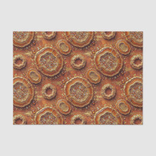 Luxe Decoupage Verbrand Oranje + Gouden Agate Ge Tissuepapier