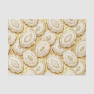 Luxe Decoupage Witte + Gouden Agate Geode Tissuepapier
