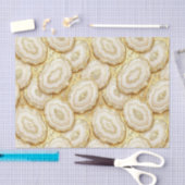 Luxe Decoupage | Witte + Gouden Agate Geode Tissuepapier (Craft)