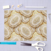 Luxe Decoupage | Witte + Gouden Agate Geode Tissuepapier (Craft)