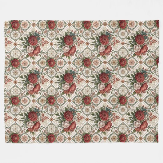 Luxe Deken Classic Roos Patterns (Voorkant (Horizontaal))