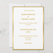 LUXE DELICATE GOLD LACE WEDDING INVITATION KAART (Voorkant)