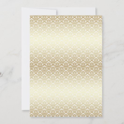 LUXE DELICATE GOLD LACE WEDDING INVITATION KAART (Achterkant)