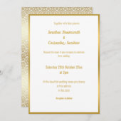 LUXE DELICATE GOLD LACE WEDDING INVITATION KAART (Voorkant / Achterkant)