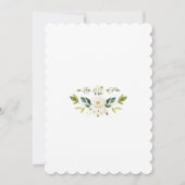 Luxe Delicate Witte Bloemen Eerste Heilige Communi Kaart (Achterkant)