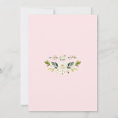 Luxe Delicate Witte Bloemen Roze Eerste Heilige Co Kaart (Achterkant)