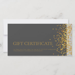 Luxe Design Cadeaubon Goud Sparkle Grijs Bedankkaart