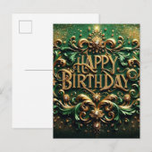 Luxe Design Verjaardag Briefkaart (Voorkant / Achterkant)