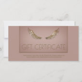 Luxe Design Wimper Gift Certificate Gouden Vleugel Bedankkaart (Voorkant)