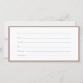 Luxe Design Wimper Gift Certificate Gouden Vleugel Bedankkaart (Achterkant)