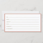 Luxe Design Wimper Giftcertificaat Golden Wings Bedankkaart (Achterkant)