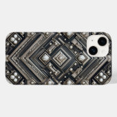 Luxe Diamant Geslepen Geometrisch Art Deco Patroon Case-Mate iPhone Case (Achterkant (horizontaal))