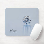 Luxe diamant voeg naam toe muismat (Met muis)