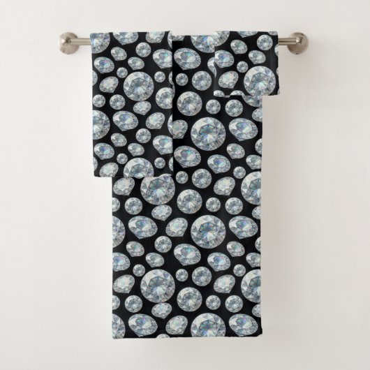 Luxe diamanten edelstenen handdoekenset bad handdoek (Insitu)