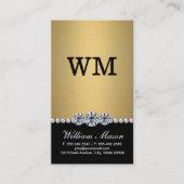 Luxe Diamanten Goud Parels Visitekaartje (Voorkant)