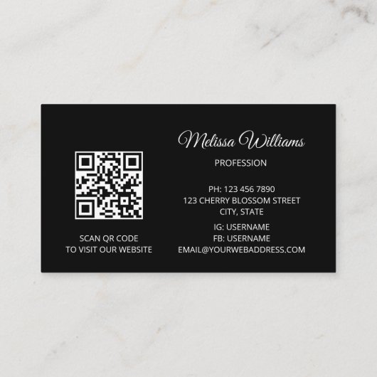 Luxe diamanten juwelier winkel visitekaartje (Achterkant)