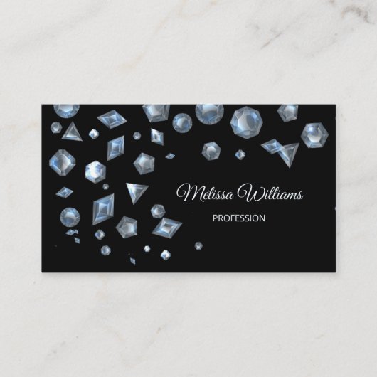 Luxe diamanten juwelier winkel visitekaartje (Voorkant)