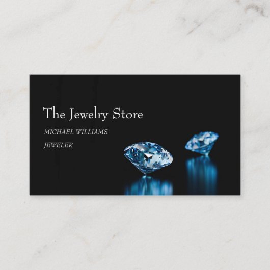 Luxe diamanten juwelier winkel visitekaartje (Voorkant)