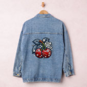 Luxe diamanten kersen denim jas jacket (Hangar)