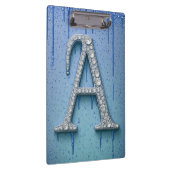 Luxe diamanten letter A monogram met goud druppels Klembord (Rechts)