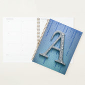 Luxe diamanten letter A monogram met goud druppels Planner (Display)