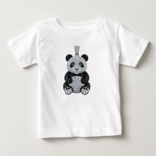 Luxe diamanten pandahangers in platina (Voorkant)