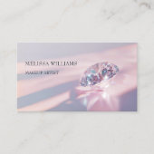 Luxe Diamanten Roze Glam Visitekaartje (Voorkant)