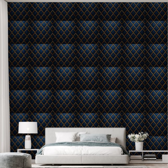 Luxe Diamantpatroon Behang (Slaapkamer)