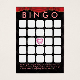 Luxe Diamond Heart Vrijgezellenfeest 5x5 Bingo Kaa Visitekaartje