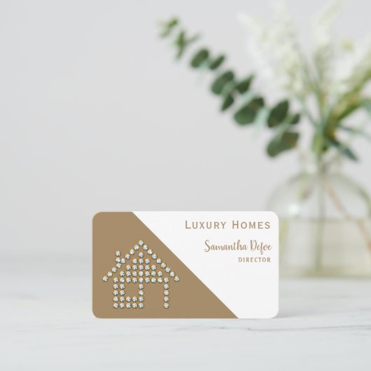 Luxe Diamond Home | Professioneel vastgoed Visitekaartje (Staand voorkant)