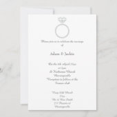 Luxe Diamond Ring Wedding Uitnodiging (Voorkant)