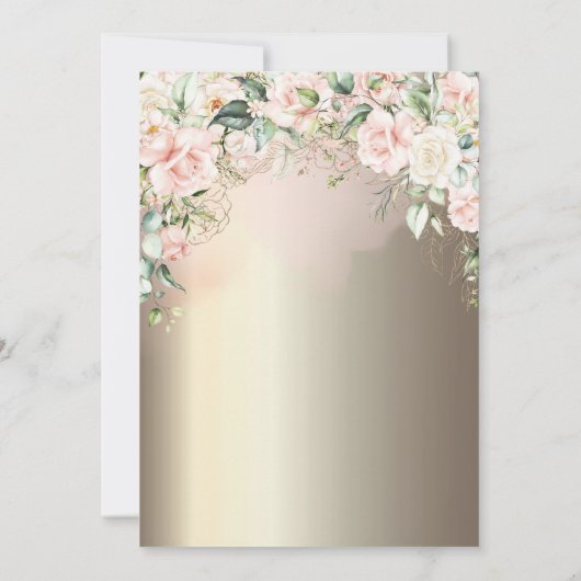 Luxe Diamonds Eiffeltoren, Border Rozen 50th Kaart (Achterkant)