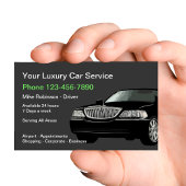 Luxe dienst voor het openbaar vervoer Taxi auto Visitekaartje