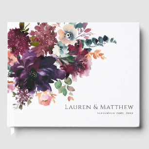 Luxe Diep Bloemen Boeket Bruiloft Gastenboek