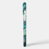 Luxe diepe turquoise marmeren telefoonhoes - Elega Case-Mate iPhone Case (Achterkant / Links)