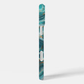 Luxe diepe turquoise marmeren telefoonhoes - Elega Case-Mate iPhone Case (Achterkant / Rechts)