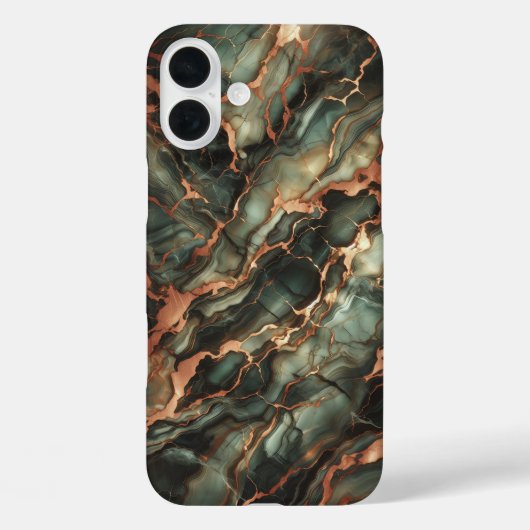 Luxe diepgroene marmeren telefoonhoes - Elegant Case-Mate iPhone Case (Achterkant)