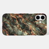 Luxe diepgroene marmeren telefoonhoes - Elegant Case-Mate iPhone Case (Achterkant (horizontaal))