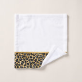 LUXE DIERAFDRUKWIT WITTE BATHROOM TOWEL SET BAD HANDDOEK (Wasdoekje)