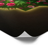 Luxe digitale kunst van Rozen en exotische bloemen Poster (Hoek)