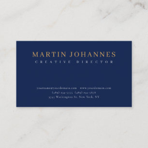 Luxe Dik Elegant Professioneel Donkerblauw Effen Visitekaartje