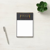 Luxe, donkerblauw elegant gouddesign post-it® notes (Kantoor)