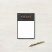 Luxe, donkerblauw elegant gouddesign post-it® notes (Op bureau)