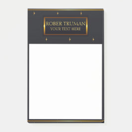 Luxe, donkerblauw elegant gouddesign post-it® notes